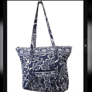 Vera Bradley (Retired Pattern-"Twirly Birds" Navy, White & Paisley) Shoulder Bag